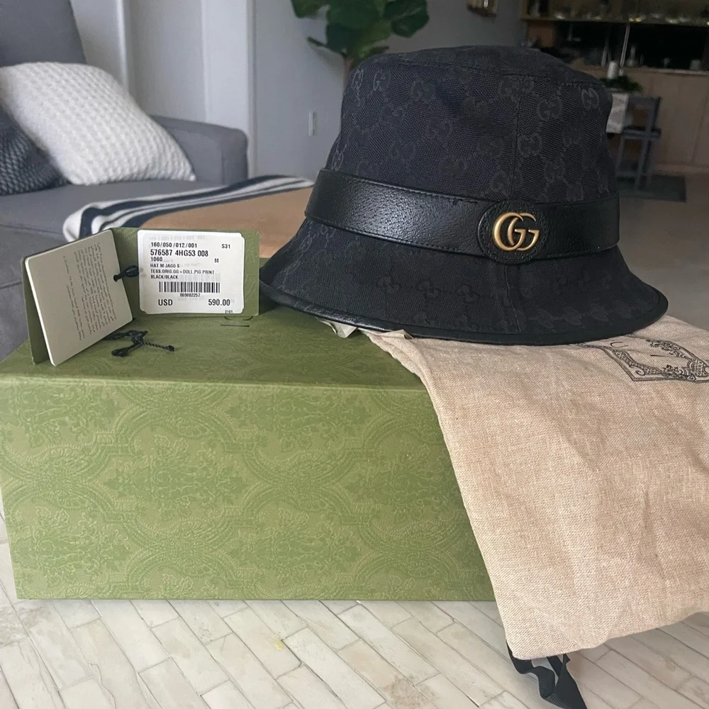 GUCCI バケットハット ブラック　M58 Gucci | Accessories | Gucci Bucket Hat Size M 58 Cm Black With